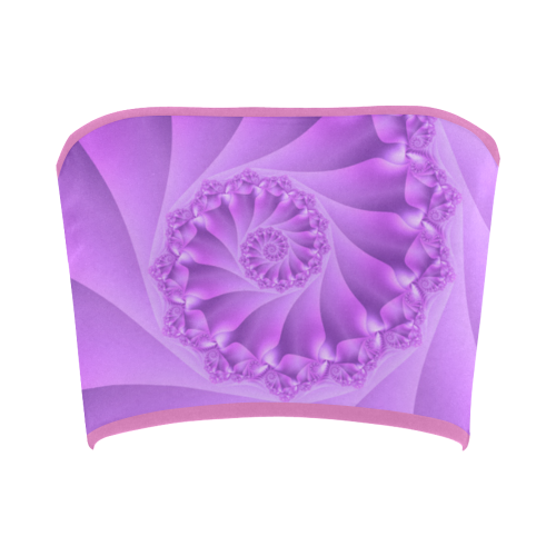 Purple Spiral Fractal Bandeau Top