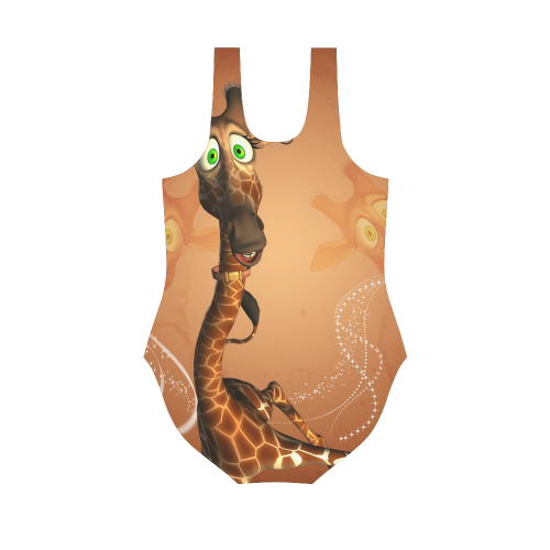 Funny giraffe Vest One Piece Swimsuit (Model S04)