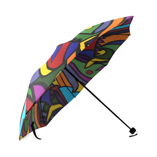 Funny Artistic Fish Abstract Art Foldable Umbrella (Model U01)