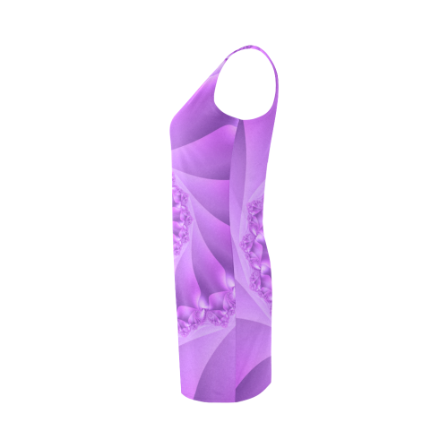 Purple Spiral Fractal Medea Vest Dress (Model D06)