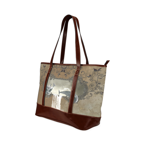 Dolphins Tote Handbag (Model 1642)