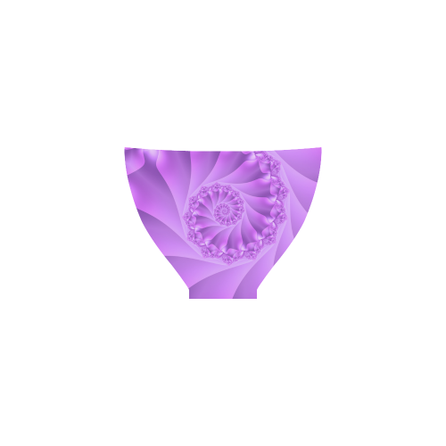 Purple Spiral Fractal Custom Bikini Swimsuit