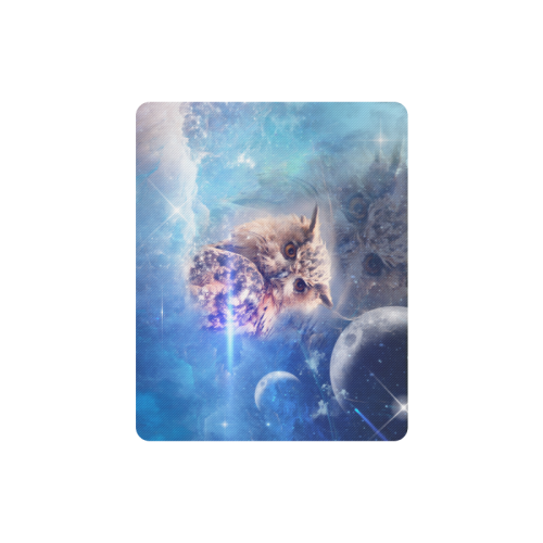Owl in the universe Rectangle Mousepad