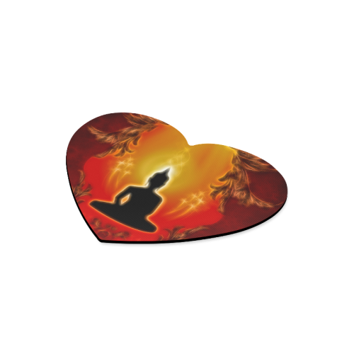 Buddha Heart-shaped Mousepad