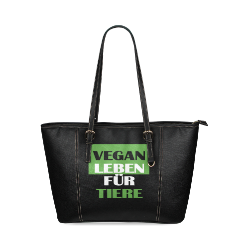 VEGAN LEBEN Leather Tote Bag/Small (Model 1640)