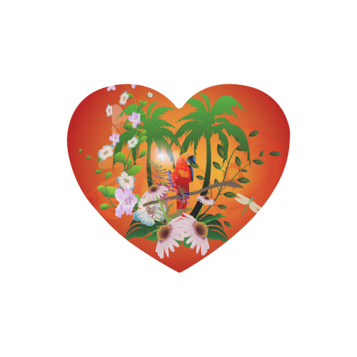 Tropical design Heart-shaped Mousepad