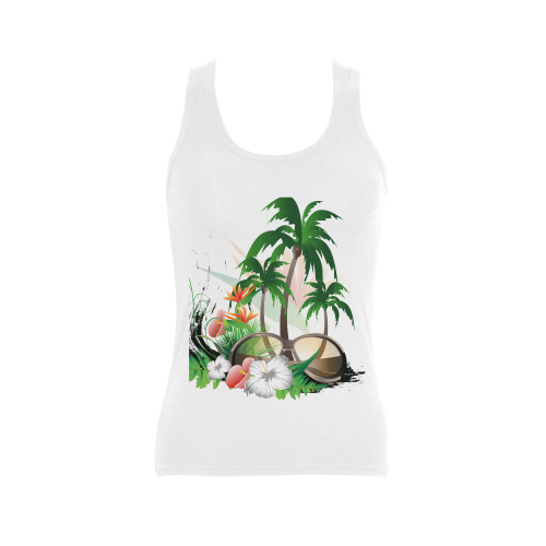 Summertime Women's Shoulder-Free Tank Top (Model T35)