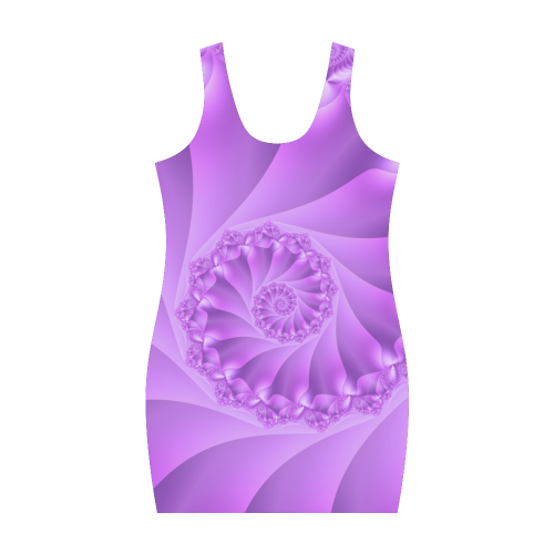 Purple Spiral Fractal Medea Vest Dress (Model D06)