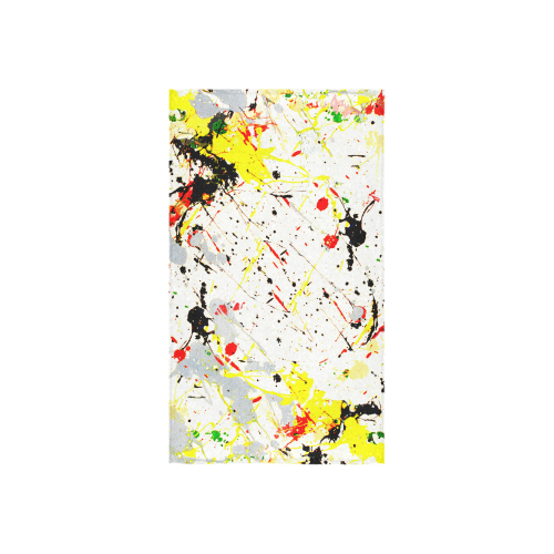 Yellow & Black Paint Splatter Custom Towel 16"x28"