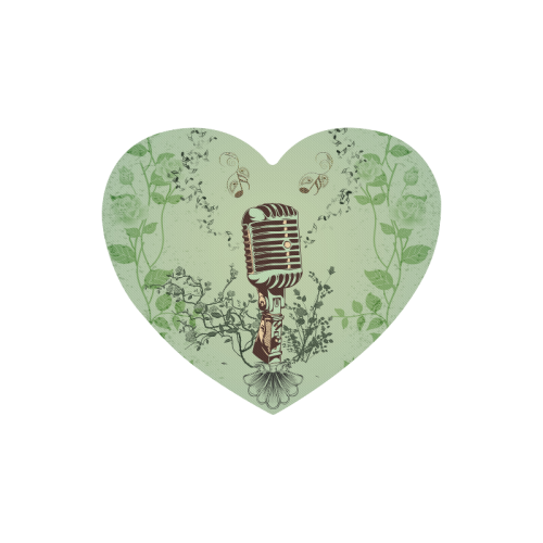 Music, microphone Heart-shaped Mousepad