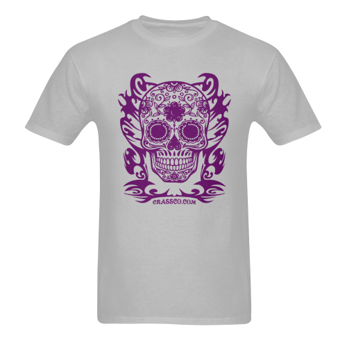 SKULL FLOWERS XXI Men's T-Shirt in USA Size (Two Sides Printing)