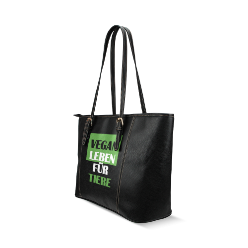 VEGAN LEBEN Leather Tote Bag/Small (Model 1640)