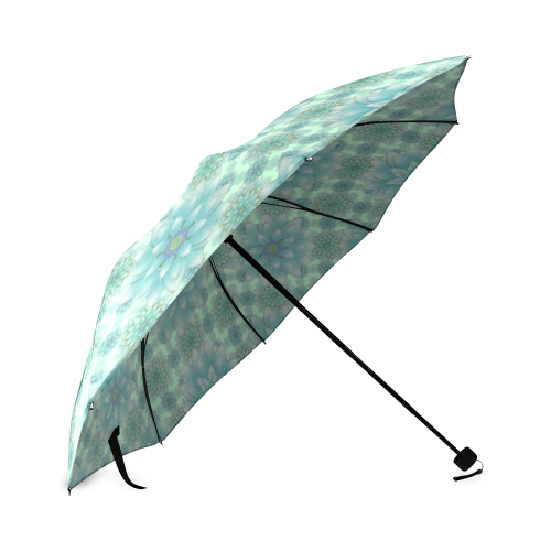 Turquoise Happiness Foldable Umbrella (Model U01)