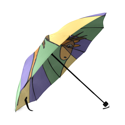 Cool Horse Folk Art Foldable Umbrella (Model U01)