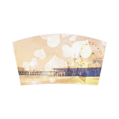 Yellow Bokeh Hearts Santa Monica Pier Bandeau Top