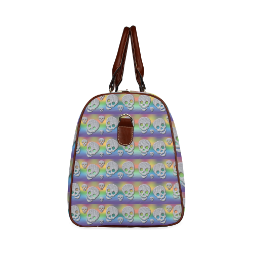 SKULLS MULTICOLOR Waterproof Travel Bag/Large (Model 1639)