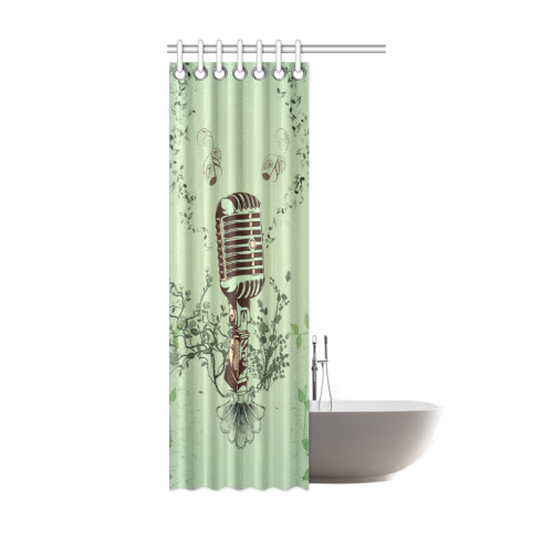 Music, microphone Shower Curtain 36"x72"