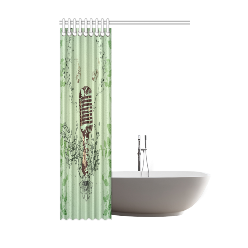 Music, microphone Shower Curtain 48"x72"