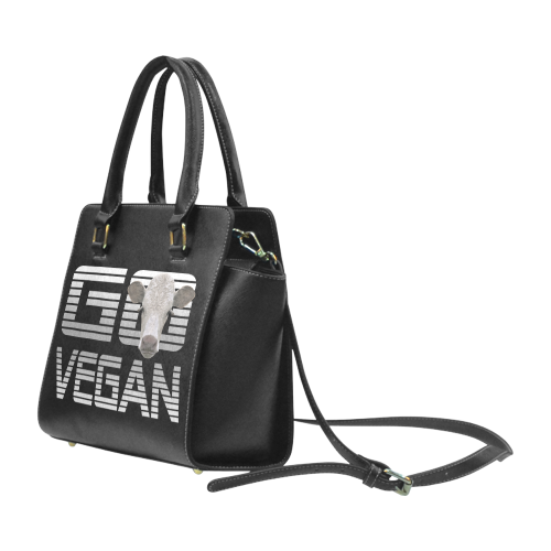 VEGAN 4 ANIMALS Rivet Shoulder Handbag (Model 1645)