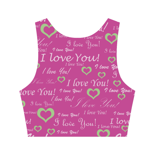 I Love You Women's Crop Top (Model T42)