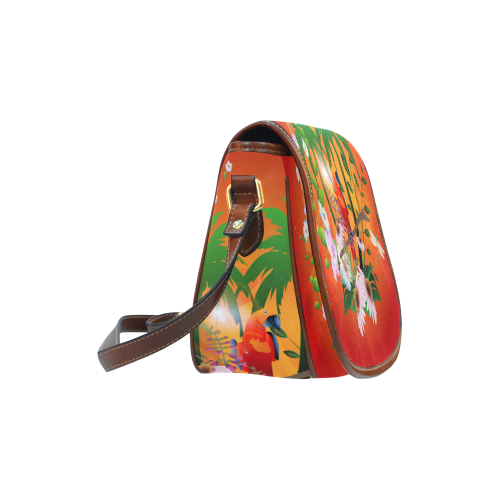 Tropical design Saddle Bag/Large (Model 1649)