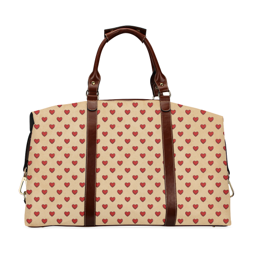 RETRO HEARTS Classic Travel Bag (Model 1643)