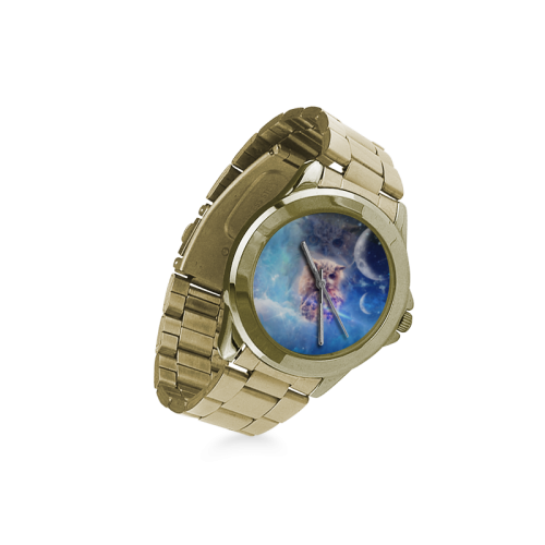 Owl in the universe Custom Gilt Watch(Model 101)