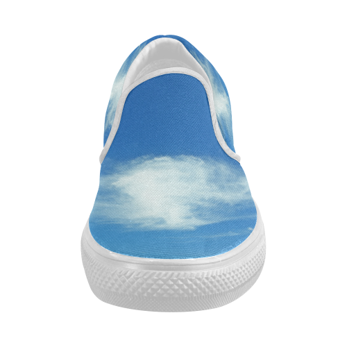 Summer Clouds Women's Slip-on Canvas Shoes (Model 019)