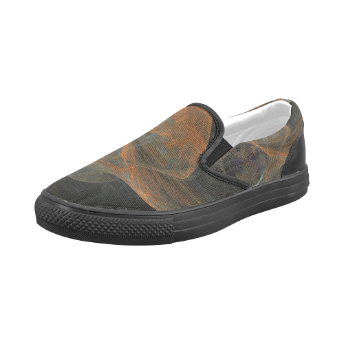 color abstraction Men's Slip-on Canvas Shoes (Model 019)