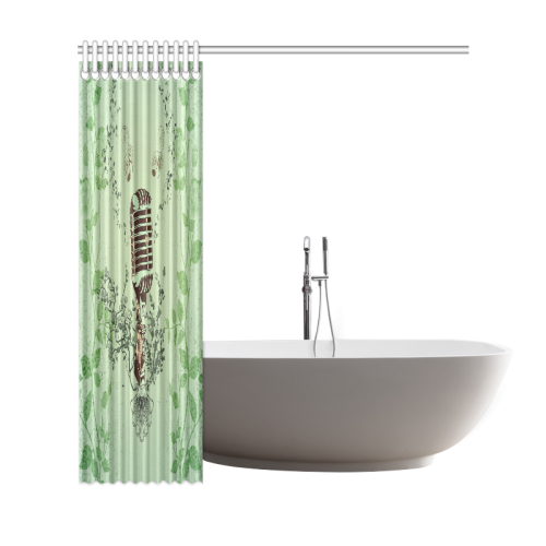 Music, microphone Shower Curtain 69"x72"