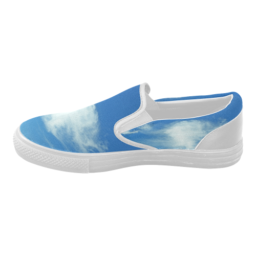 Summer Clouds Women's Slip-on Canvas Shoes (Model 019)