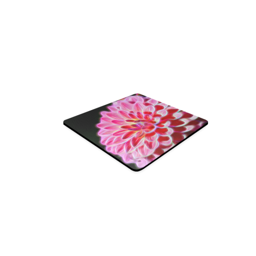 Pink Chrysanthemum Topaz Square Coaster