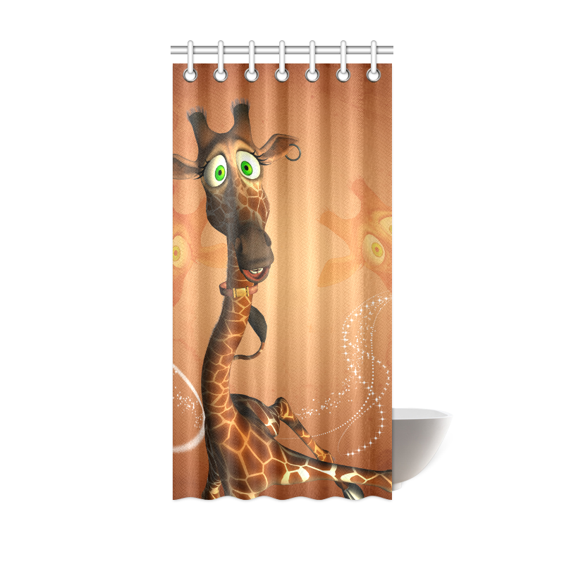 Funny Giraffe Shower Curtain 36 X72 Id D282767