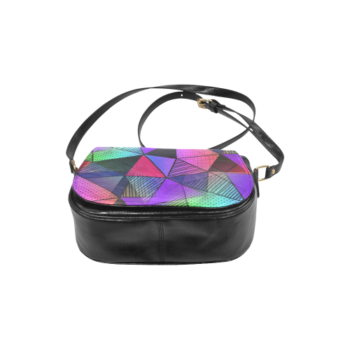 Modern Triangles Classic Saddle Bag/Large (Model 1648)