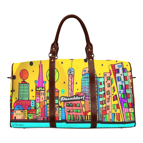 Düsseldorf-PopART by Nico Bielow Waterproof Travel Bag/Small (Model 1639)