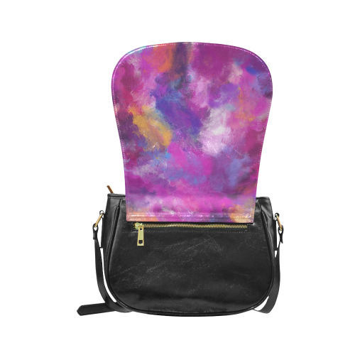 Color Storm Oil Painting Classic Saddle Bag/Large (Model 1648)