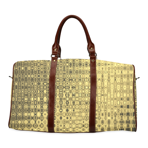 GOLD LUXURY TEXTURE Waterproof Travel Bag/Large (Model 1639)