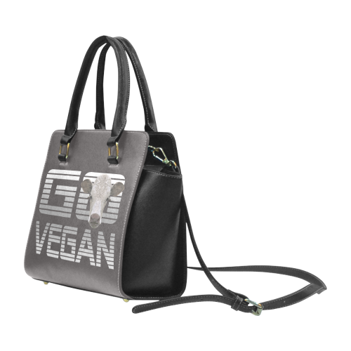 GO VEGAN CALF LUXURY Rivet Shoulder Handbag (Model 1645)