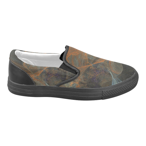 color abstraction Men's Unusual Slip-on Canvas Shoes (Model 019)