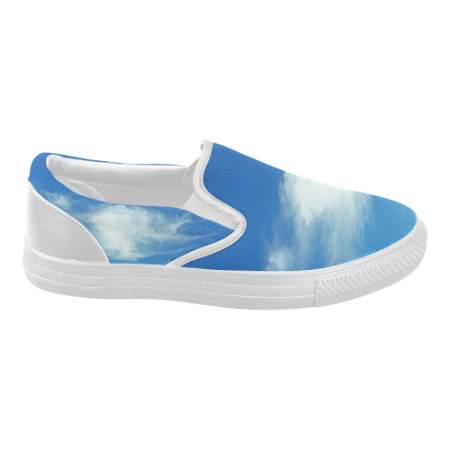 Summer Clouds Women's Slip-on Canvas Shoes (Model 019)