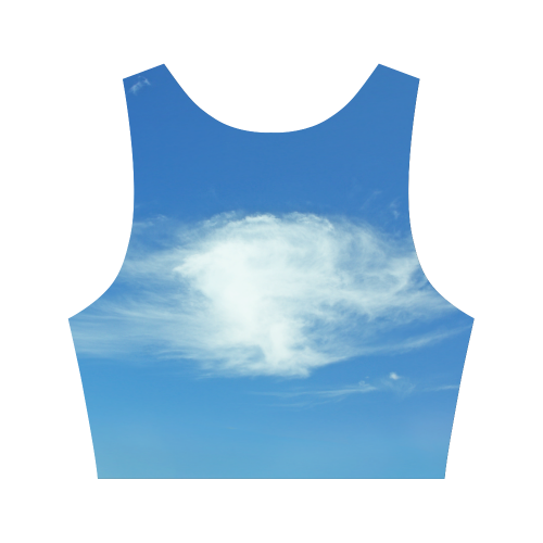 Summer Clouds Women's Crop Top (Model T42)