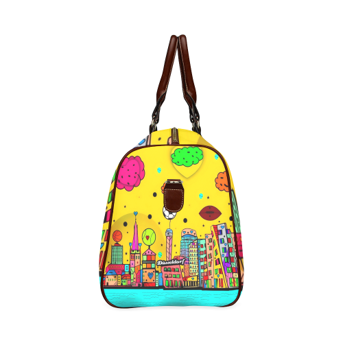 Düsseldorf-PopART by Nico Bielow Waterproof Travel Bag/Small (Model 1639)