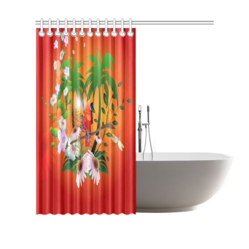 Tropical design Shower Curtain 69"x70"