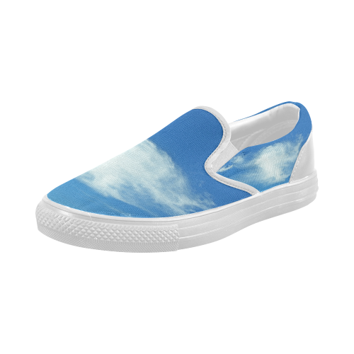 Summer Clouds Women's Slip-on Canvas Shoes (Model 019)