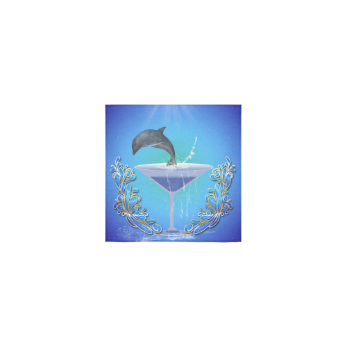 Cute dolphin Square Towel 13“x13”