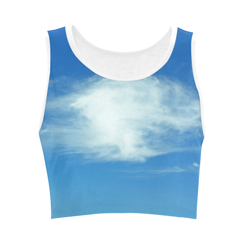 Summer Clouds Women's Crop Top (Model T42)