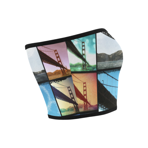 Golden Gate Bridge Collage Bandeau Top