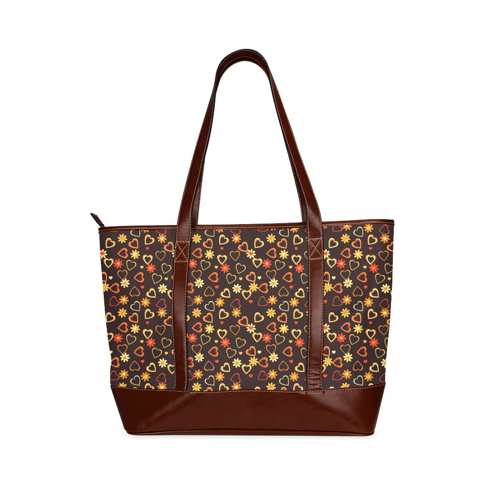 gallery tote with heart floral print