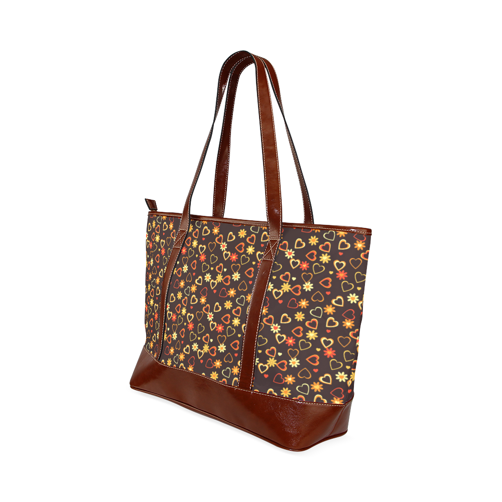 gallery tote with heart floral print