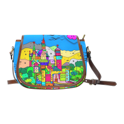 Neuschwanstein Castle by Nico Bielow Saddle Bag/Small (Model 1649) Full Customization